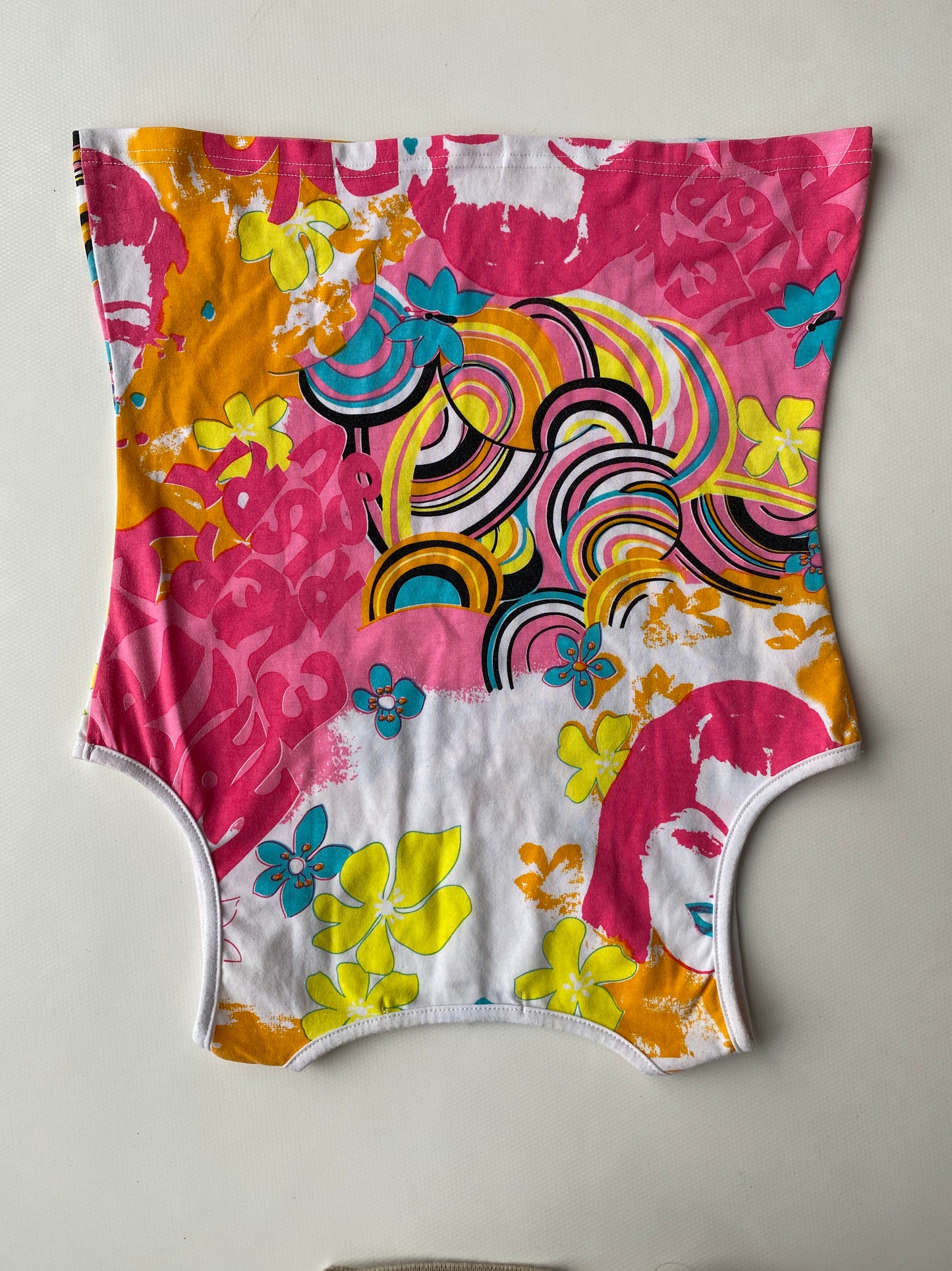 Miss Sixty y2k Top bunt mit Pailletten, florales multicolor Muster, S, M