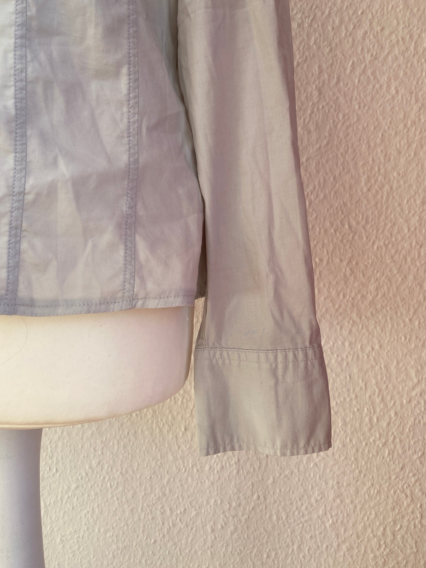 Basic Bluse Hemd in hellgrau stone von zero, S, M