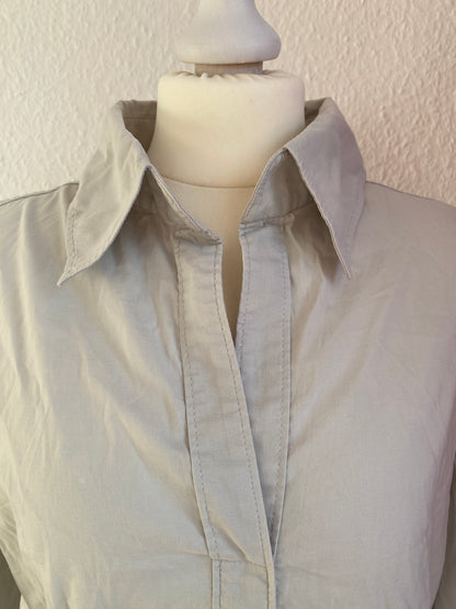 Basic Bluse Hemd in hellgrau stone von zero, S, M