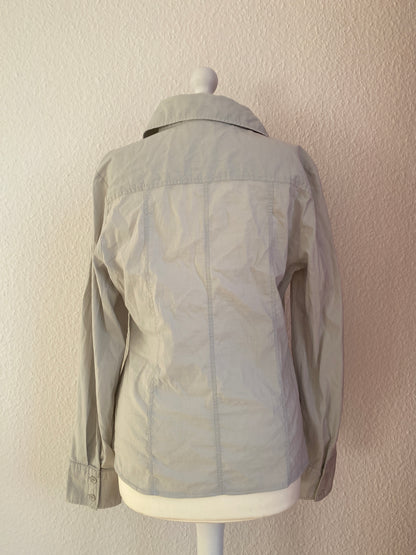 Basic Bluse Hemd in hellgrau stone von zero, S, M