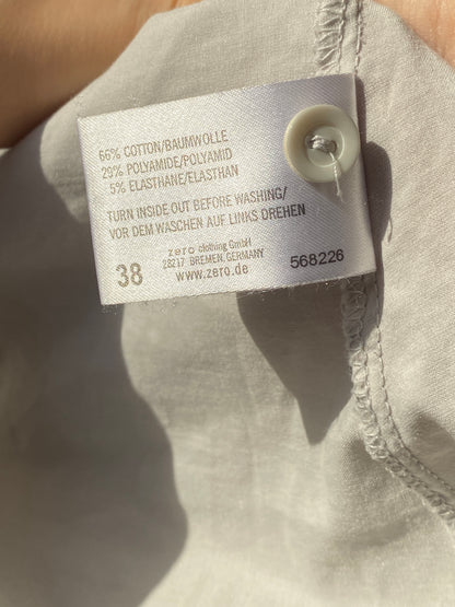 Basic Bluse Hemd in hellgrau stone von zero, S, M