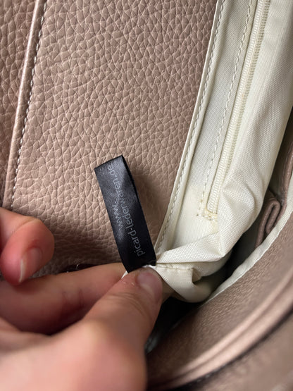 PICARD Echtleder Handtasche beige-creme mit Anhänger-Charm