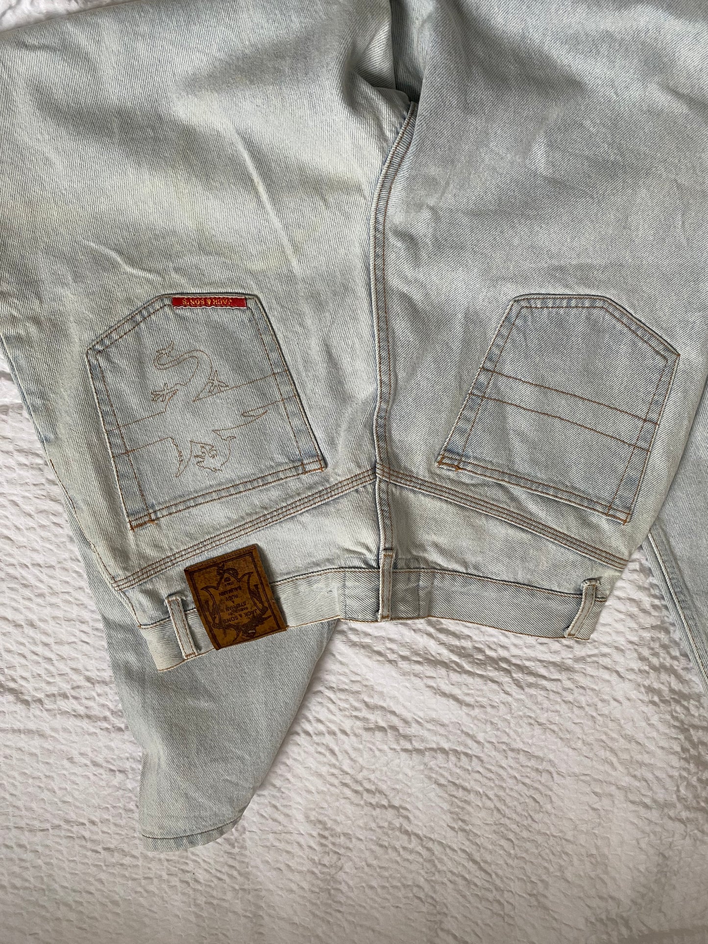 Vintage Jack and Son's Jeanshose, baggy Mom, denim hellblau, M