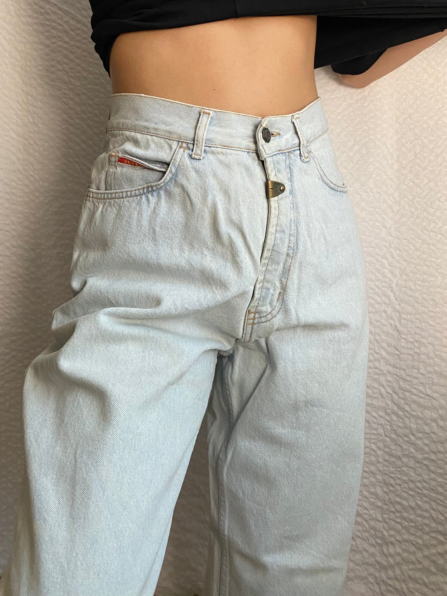 Vintage Jack and Son's Jeanshose, baggy Mom, denim hellblau, M