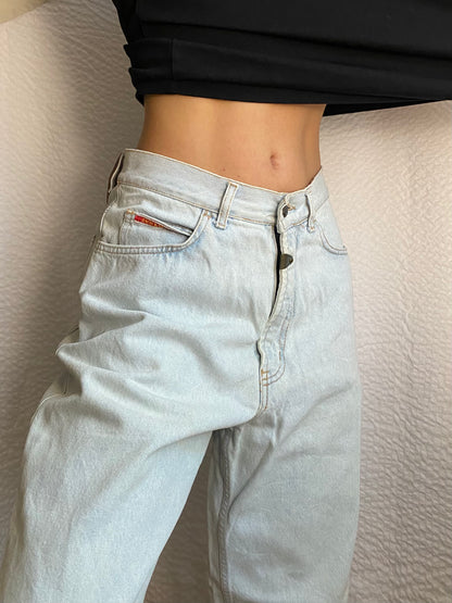 Vintage Jack and Son's Jeanshose, baggy Mom, denim hellblau, M