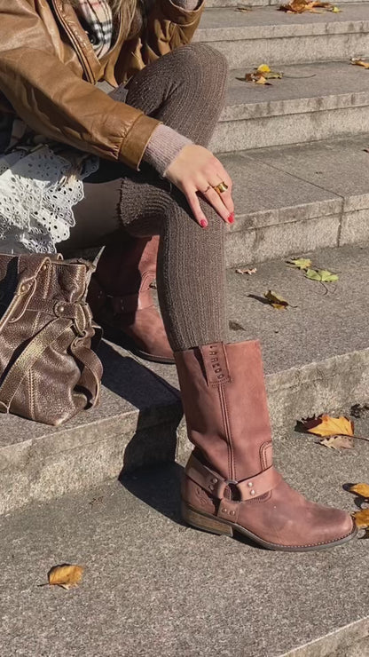 Laredo Western Biker Boots mit Riemen in dunkelbraun, Gr. 40